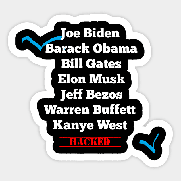 Joe Biden, Barack Obama hacked Sticker by tshirtQ8